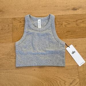Alo Yoga High Neck Bra Seamless Delight Size M Gray